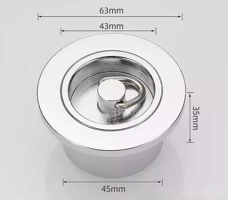 Modern chrome swimming pool fishbowl drain bathroom floor cover