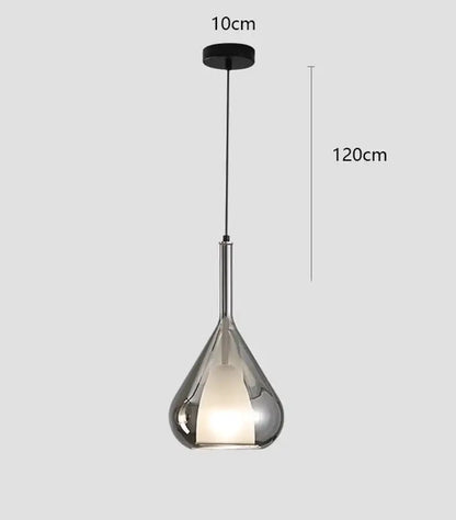 Modern chrome teardrop chandelier pendant lights for dining room