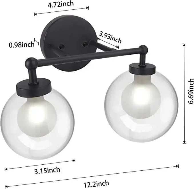 Modern chrome three light iron wall lamps bathroom vanity fixture