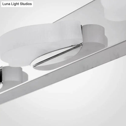 Modern chrome three light vanity mirror light bathroom warm color