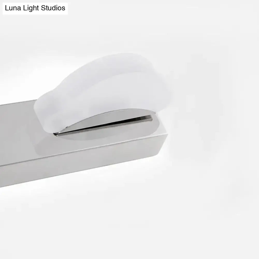 Modern chrome three light vanity mirror light bathroom warm color