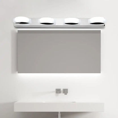 Modern chrome three light vanity mirror light bathroom warm color