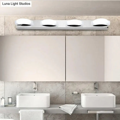 Modern chrome three light vanity mirror light bathroom warm color