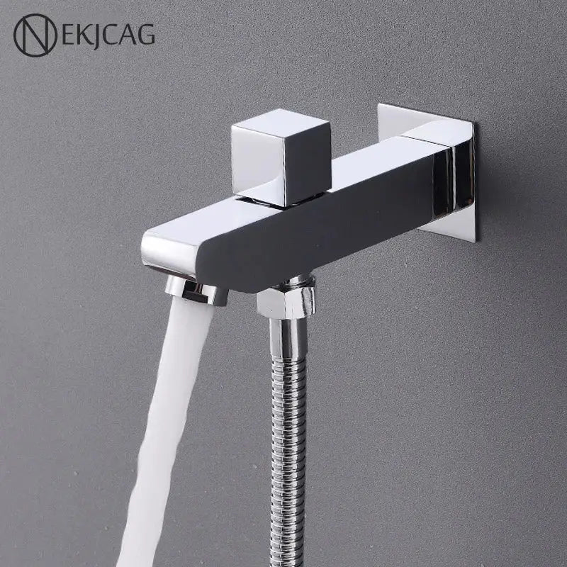Modern chrome tub spout filler with bidet spray bathroom accessory