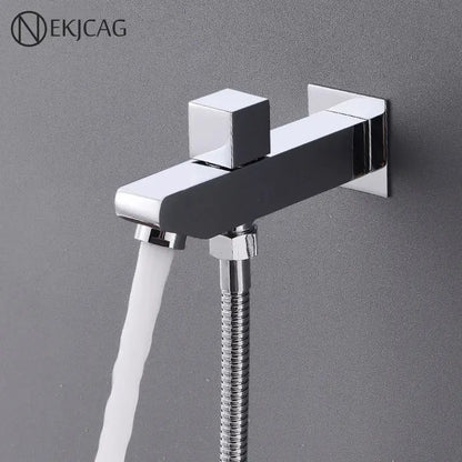 Modern chrome tub spout filler with bidet spray bathroom accessory
