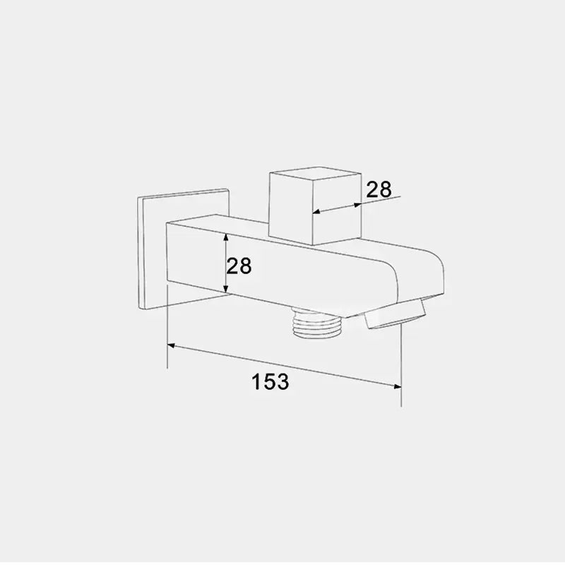 Modern chrome tub spout filler with bidet spray bathroom accessory