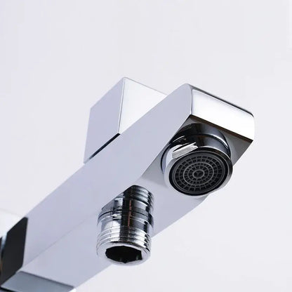 Modern chrome tub spout filler with bidet spray bathroom accessory