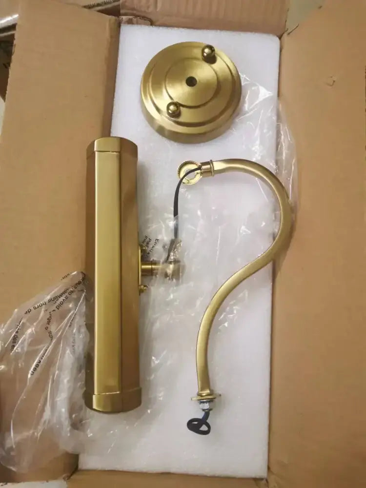 Modern chrome wall light reading lamp bedroom gold mirror headlight