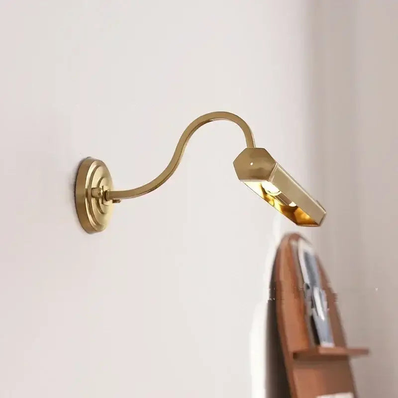 Modern chrome wall light reading lamp bedroom gold mirror headlight