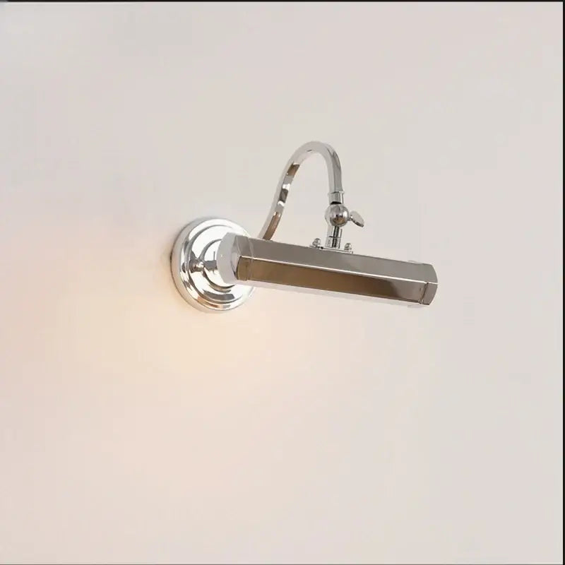Modern chrome wall light reading lamp bedroom gold mirror headlight