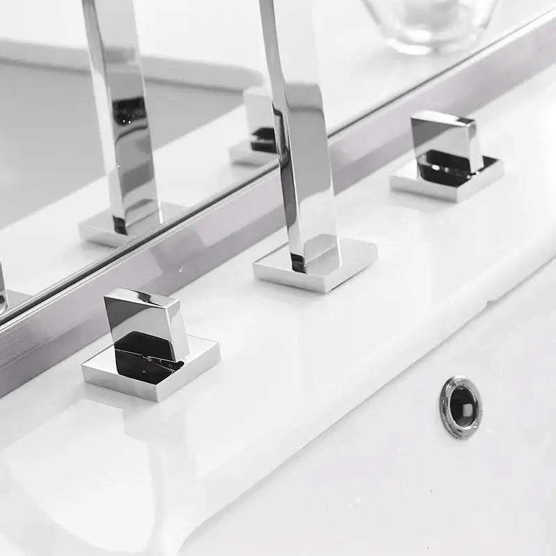 Modern chrome waterfall brass chrome bathroom sink faucet