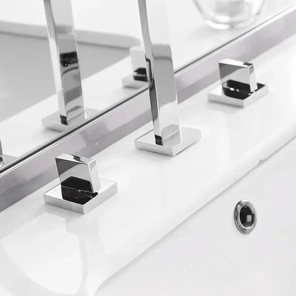 Modern chrome waterfall brass chrome bathroom sink faucet