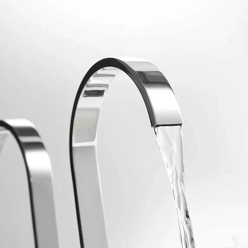 Modern chrome waterfall brass chrome bathroom sink faucet