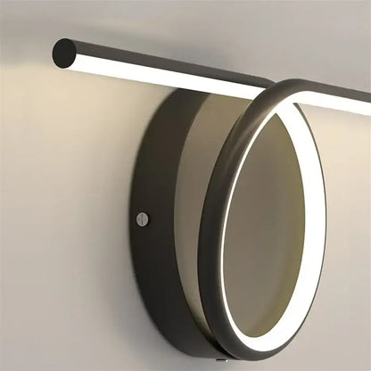 Modern circle straight bar wall lamp for bedroom and living room