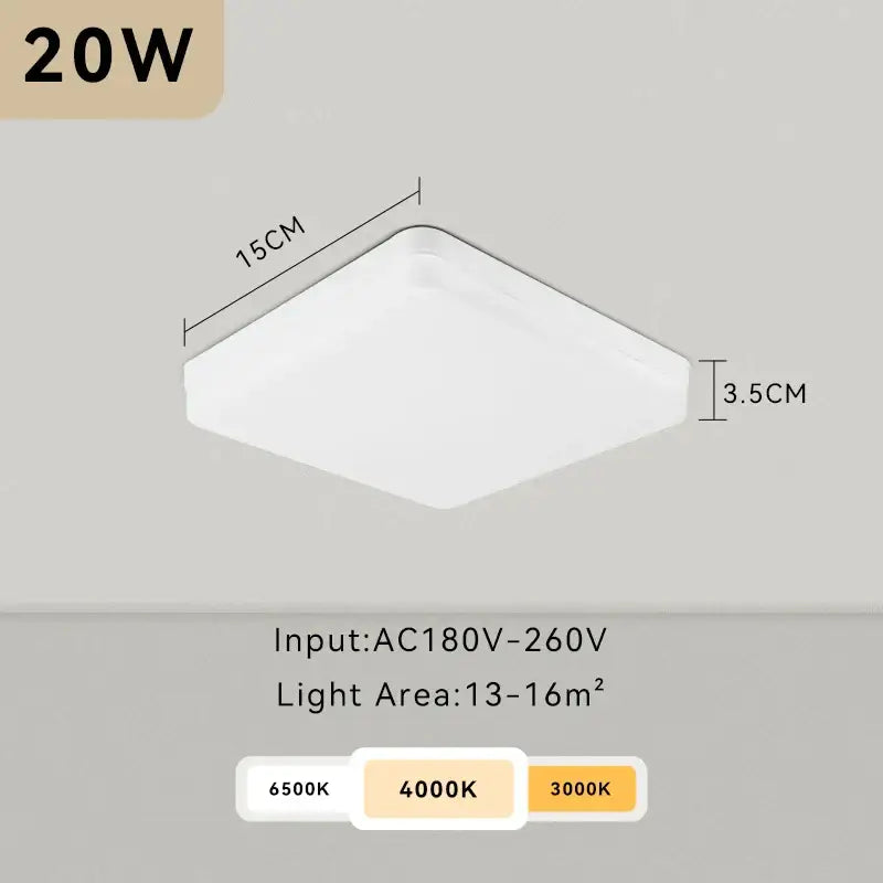 Modern circular black and white led ceiling light bathroom fixture