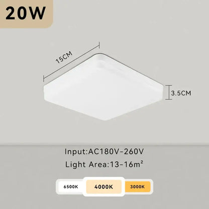Modern circular black and white led ceiling light bathroom fixture