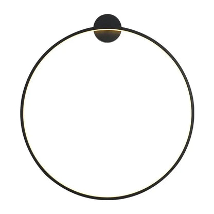 Modern circular black led wall lights for living room decor