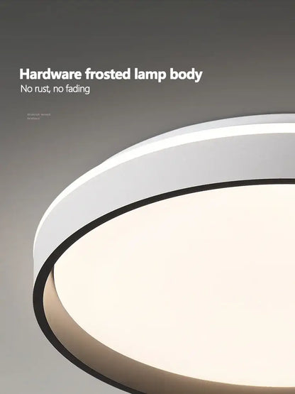 Modern circular black & white led ceiling lamp for bedroom