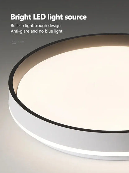 Modern circular black & white led ceiling lamp for bedroom