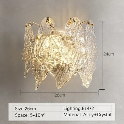 Modern circular glass petal led chandelier for dining room