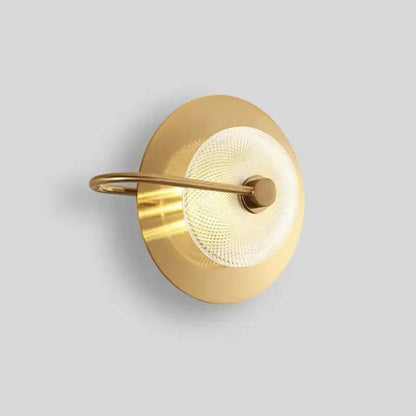 Modern circular green copper wall lamp living room sconce