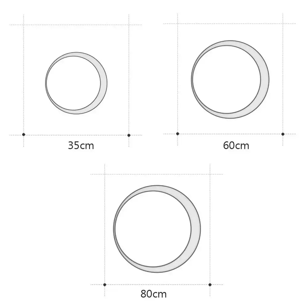 Modern circular led wall lamp garden outdoor space light