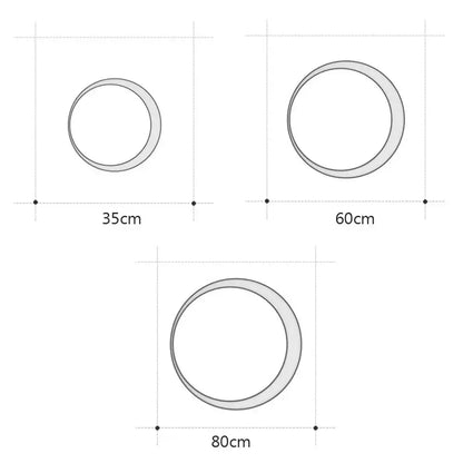 Modern circular led wall lamp garden outdoor space light