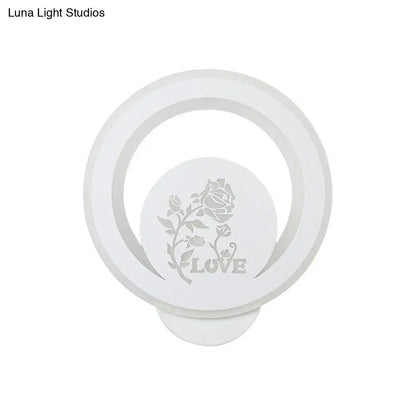 DecorBites™ Modern Circular Sconce Lighting: Acrylic LED Wall Light Fixture in White for Living Room