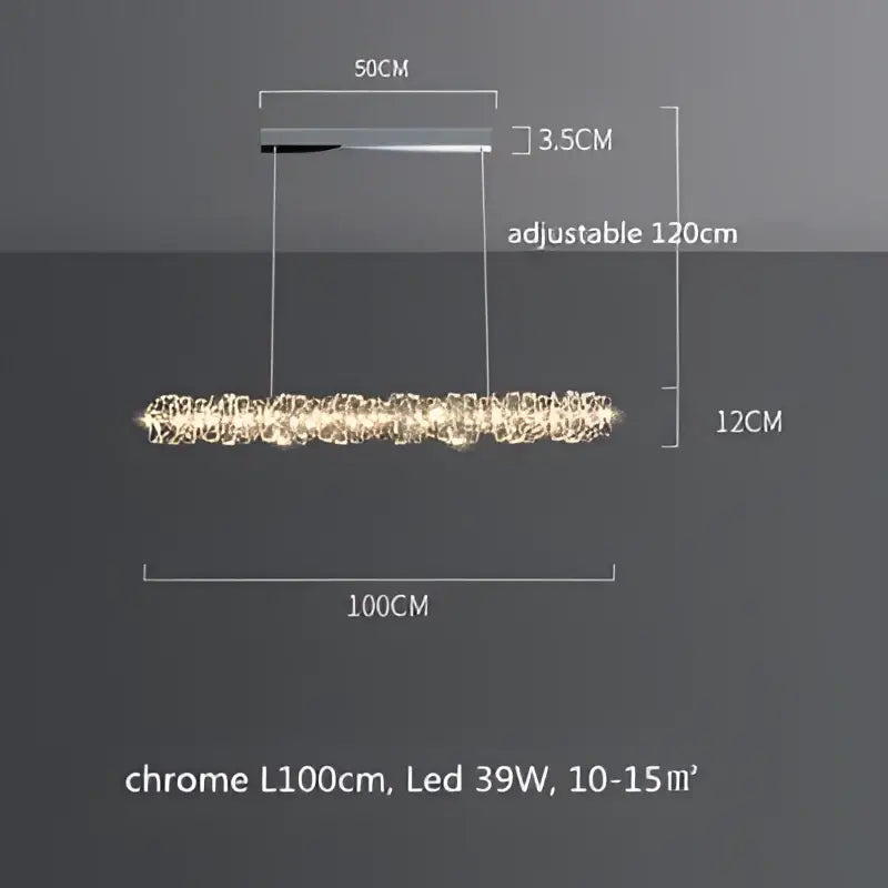 Modern circular textured crystal chandelier living room pendant light
