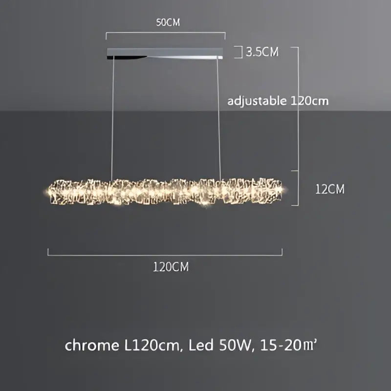 Modern circular textured crystal chandelier living room pendant light