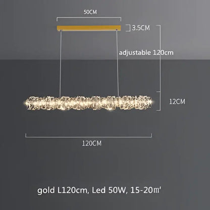 Modern circular textured crystal chandelier living room pendant light