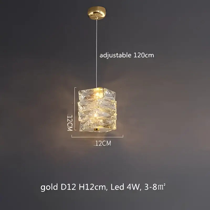 Modern circular textured crystal chandelier living room pendant light