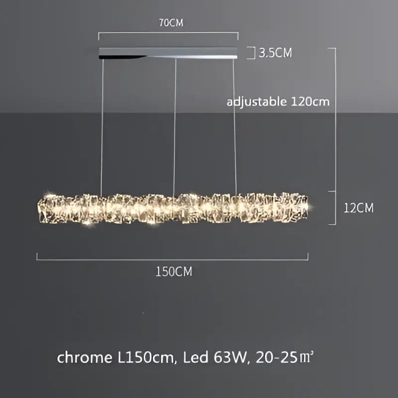 Modern circular textured crystal chandelier living room pendant light