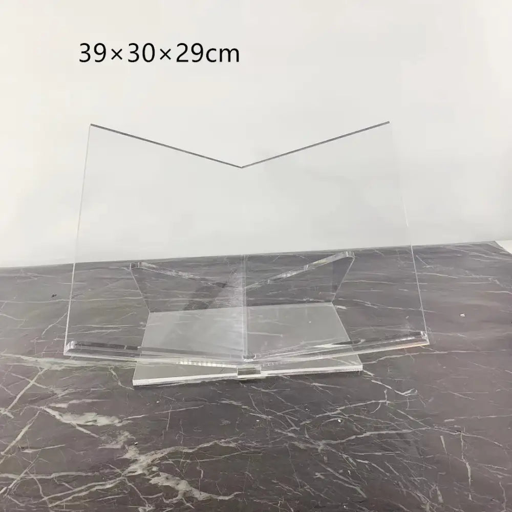 Modern clear acrylic geometric magazine rack office desktop storage