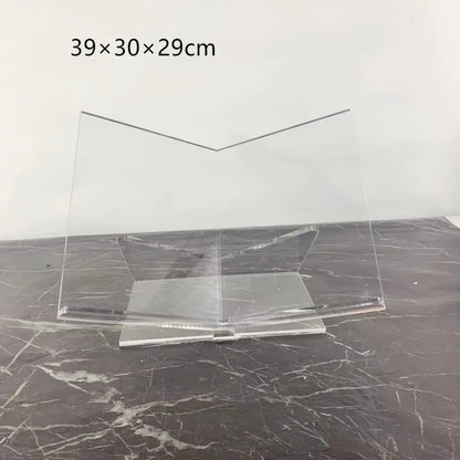 Modern clear acrylic geometric magazine rack office desktop storage