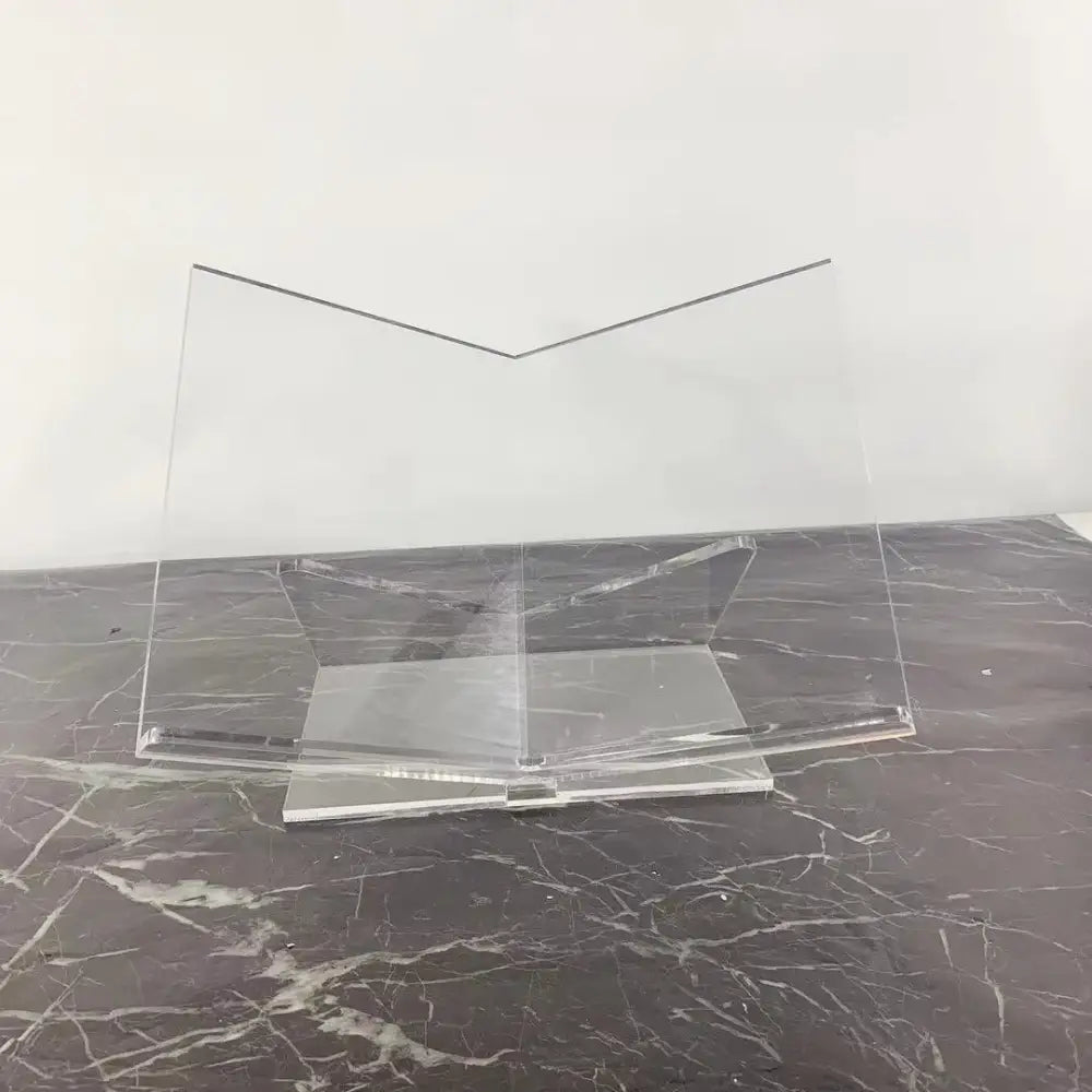 Modern clear acrylic geometric magazine rack office desktop storage