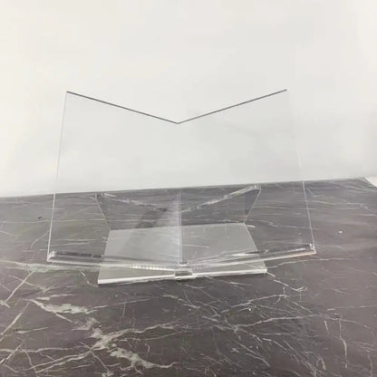 Modern clear acrylic geometric magazine rack office desktop storage