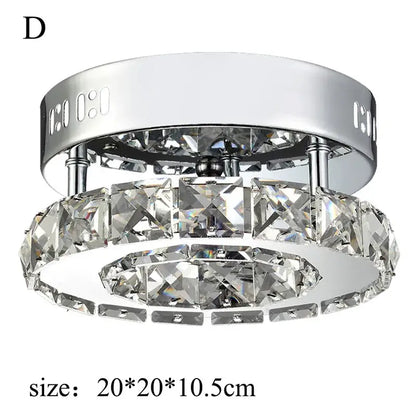 Modern clear & amber crystal led ceiling lights for living room