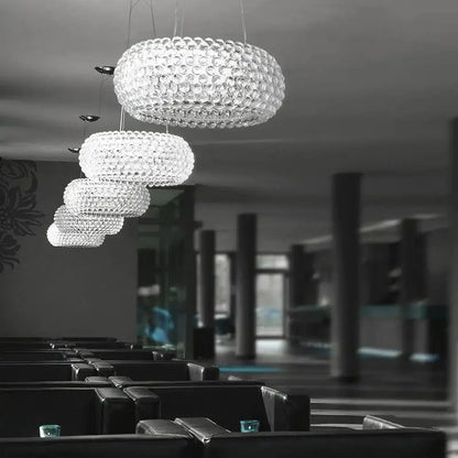 Modern clear bubble caboche led chandelier for living room
