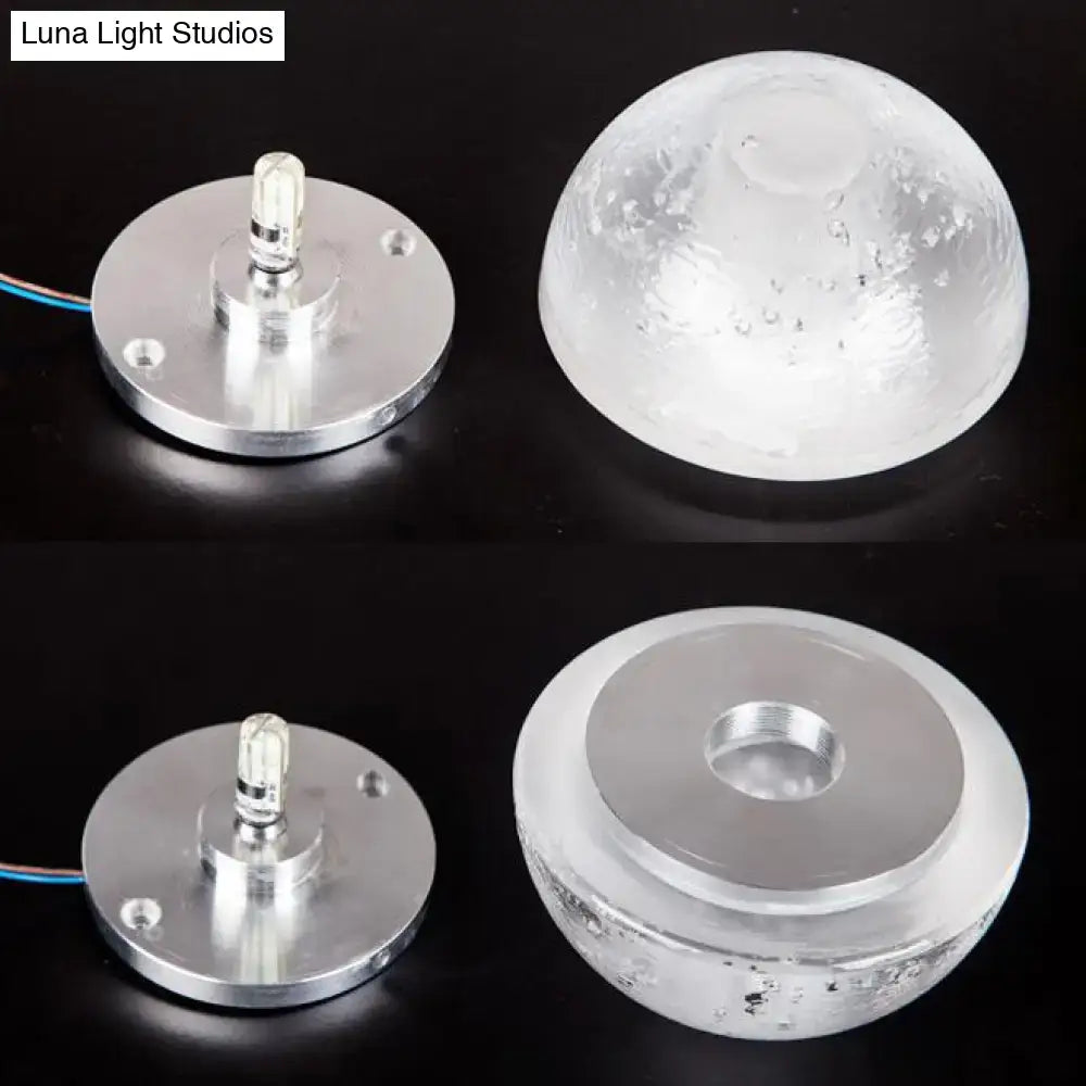 Modern clear bubble crystal wall light warm & white living room