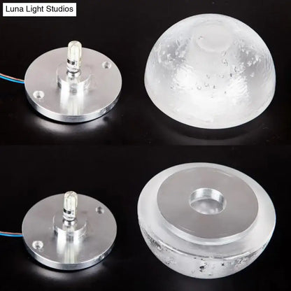 Modern clear bubble crystal wall light warm & white living room