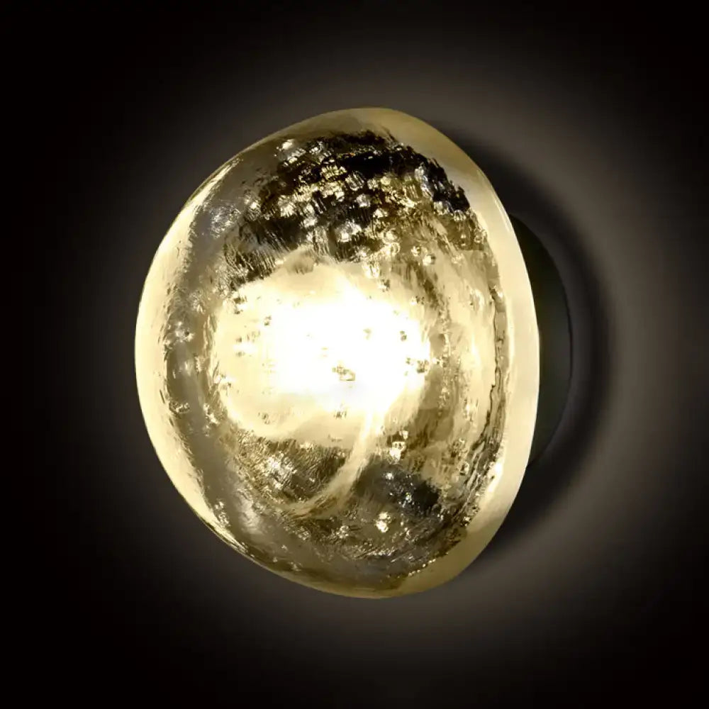 Modern clear bubble crystal wall light warm & white living room