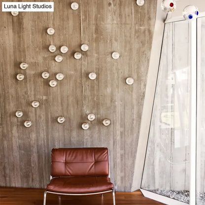 Modern clear bubble crystal wall light warm & white living room