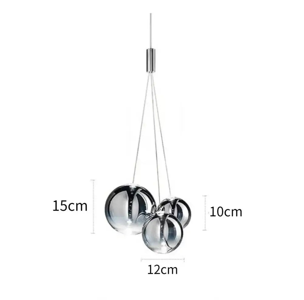 Modern clear bubble glass pendant light for dining room