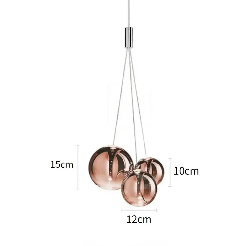 Modern clear bubble glass pendant light for dining room