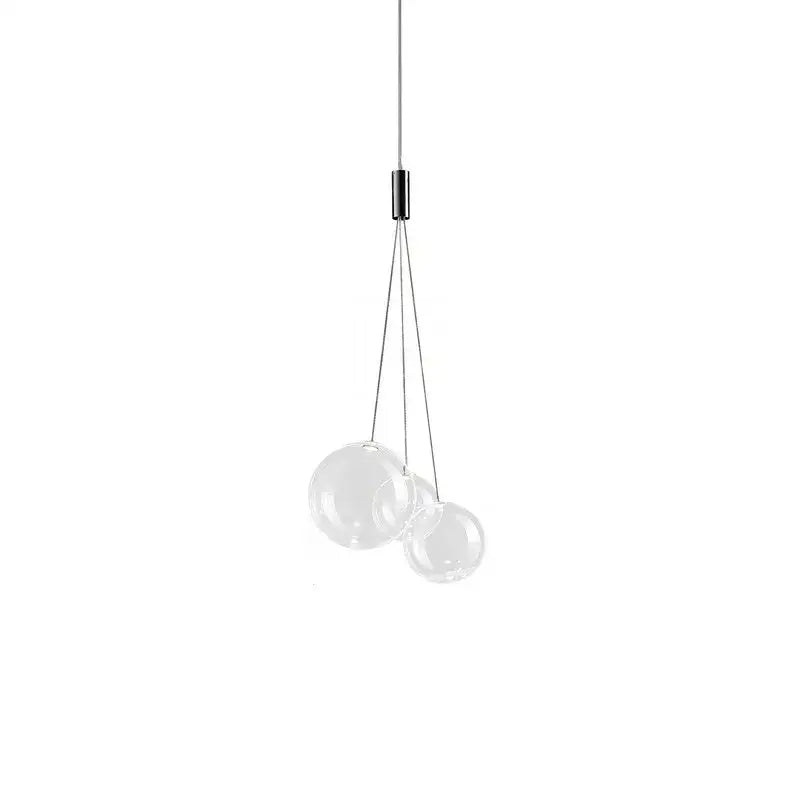Modern clear bubble glass pendant lights for kitchen island