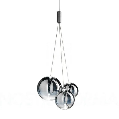 Modern clear bubble glass pendant lights for kitchen island