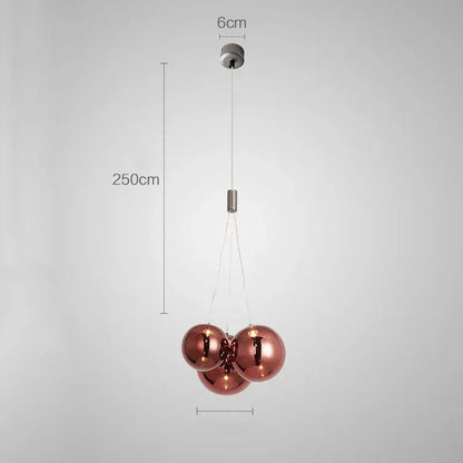 Modern clear bubble glass pendant lights for kitchen island