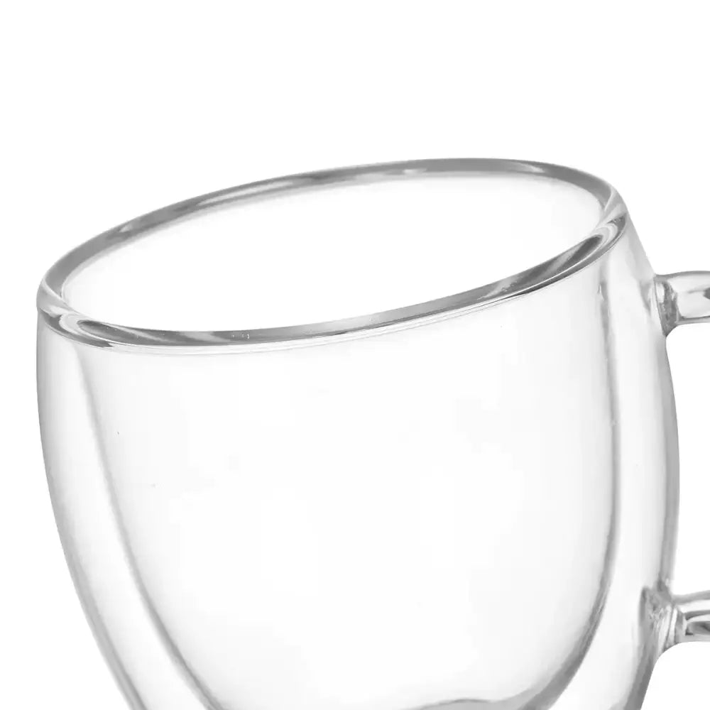 Modern clear double wall glasses – kitchen coffee mug set