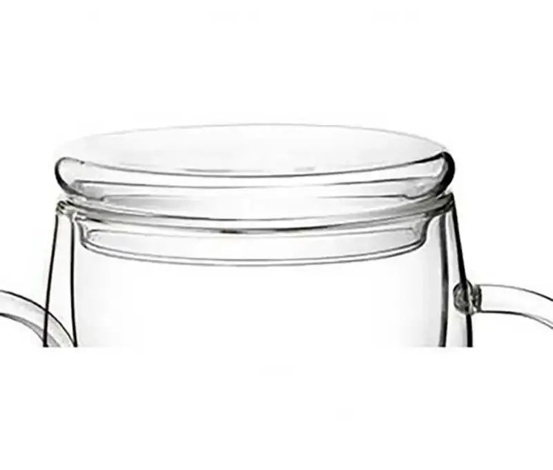 Modern clear double wall tumbler set with bamboo lids for dining room